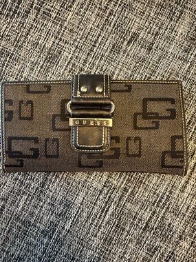 Guess Monogram  Wallet with Branded Buckle